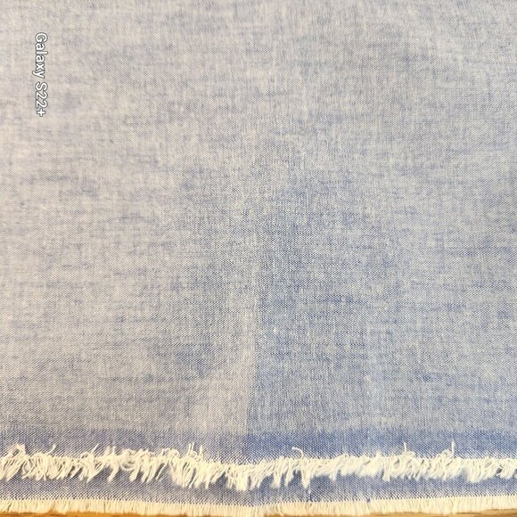 Chambray Fabric Blue Cotton Textile Material 60 inch wide by the yard Like New S - Picture 1 of 5